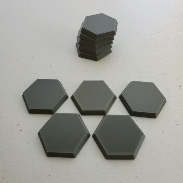 10-100 socles hexagonaux de jeu sur table Battletech / Socles / Jeux de guerre / Socles hexagonaux / Figurines miniatures