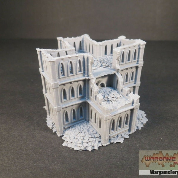 Gothic Epic Ruined Building 3 - Tabletop War Game Terrain Battletech