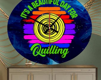 Quilling Hobby Clock: Funny Crafting Gift, Whimsical Design