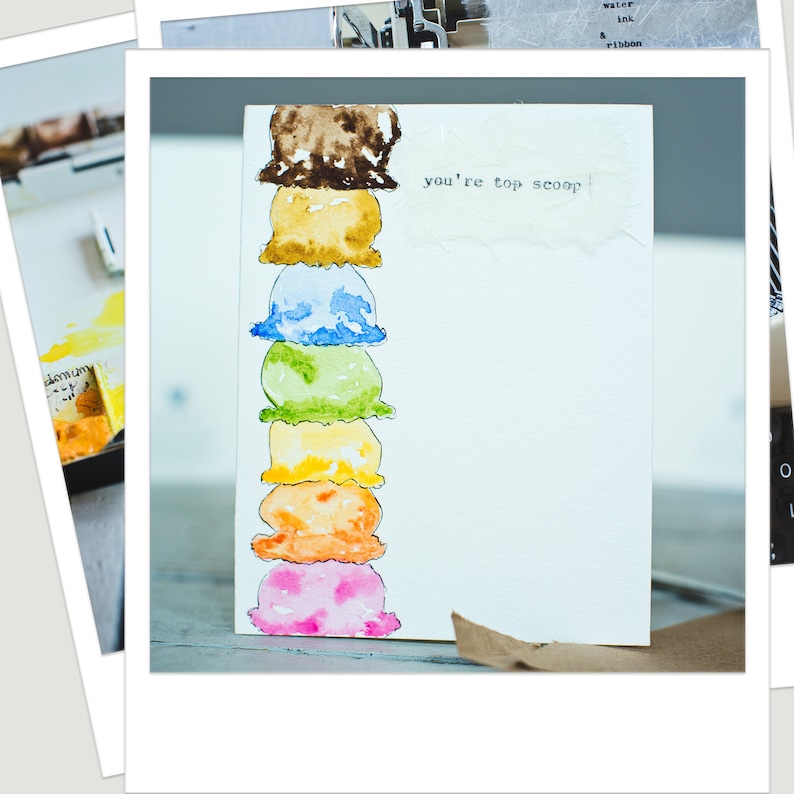 Gift for Foodie Gifts for Foodies Card for Foodies Summertime Gift Card for Foodies Ice Cream Scoop Card Dessert Lover Ice Cream Card