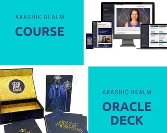Bundle Akashic Realm Course and  Oracle Deck - BILINGUAL: English / Portugues