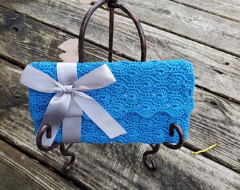 Handmade Crochet Jewelry Pouch, Vintage Style Wallet