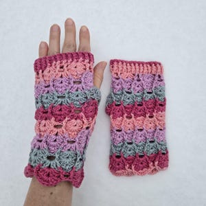 Handmade Crochet Fingerless Mittens, Arm and Wrist Warmers, Fingerless Mittens, Fingerless Crochet Gloves for Fall and Winter Acccessories