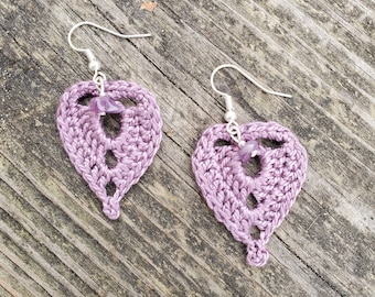Digital Download Leaf Earrings Fantasy Cottagecore Crochet Pattern for Ladies Accessories