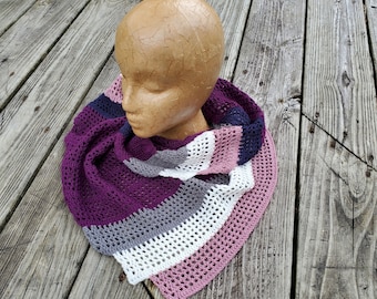 Dragon Wing Crochet Scarf, Multicolor Fantasycore Handmade Accessory
