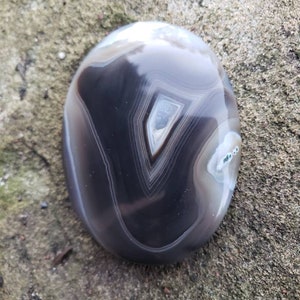 Lovely Banded agate Cabochon Oval 69mm x 53mm 53grams   banded. Jewlery making supplies. Loose cabochons.Metaphysical