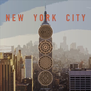 Manhole Cover Coasters-NYC Streets