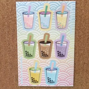 Arkusz naklejek Bubble Tea - 4x6