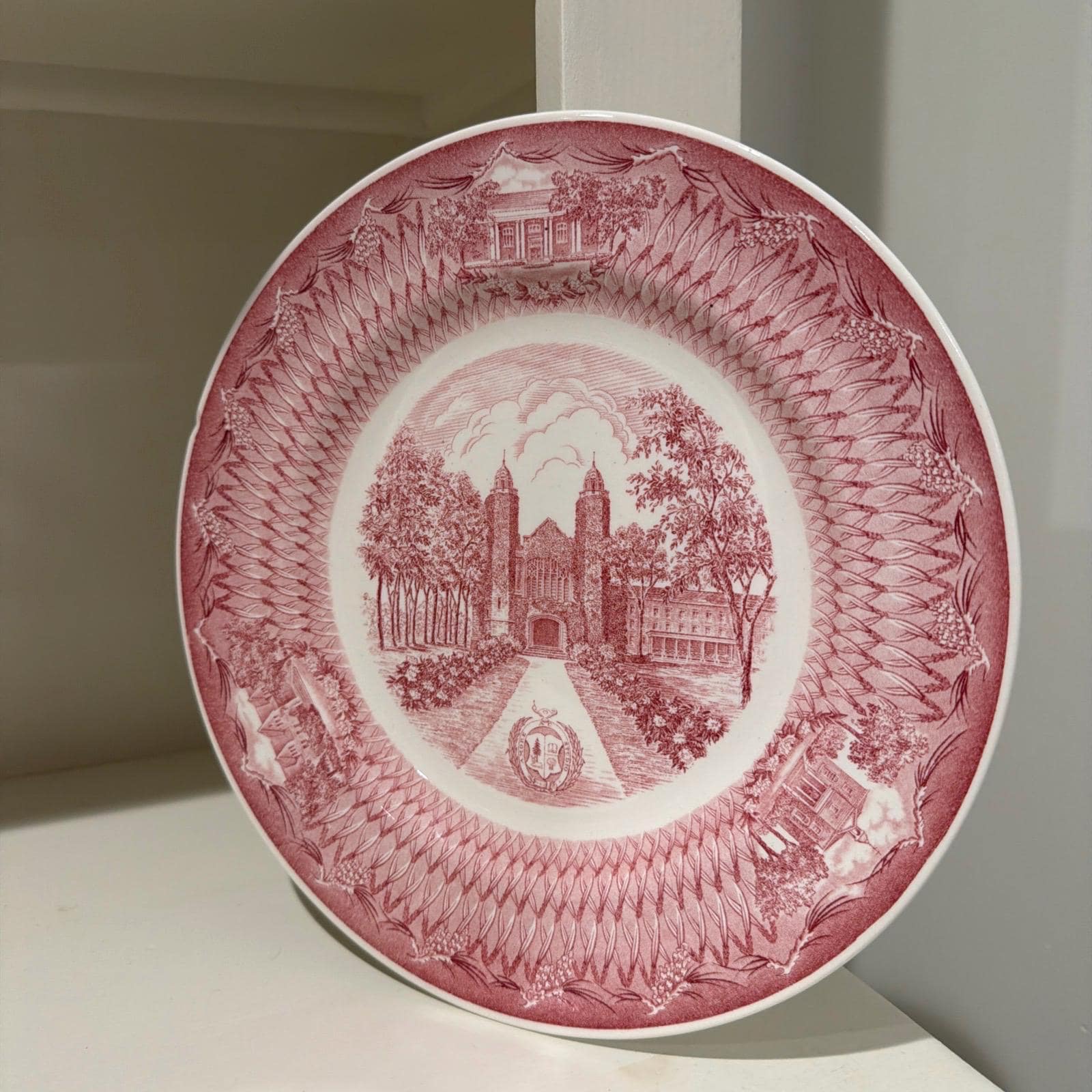 陶器製 教会デザイン プレート Vintage church plate - Etsy 日本