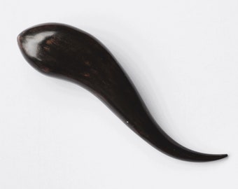 HERMOSO Bordado en Madera de ÉBANO Aficot