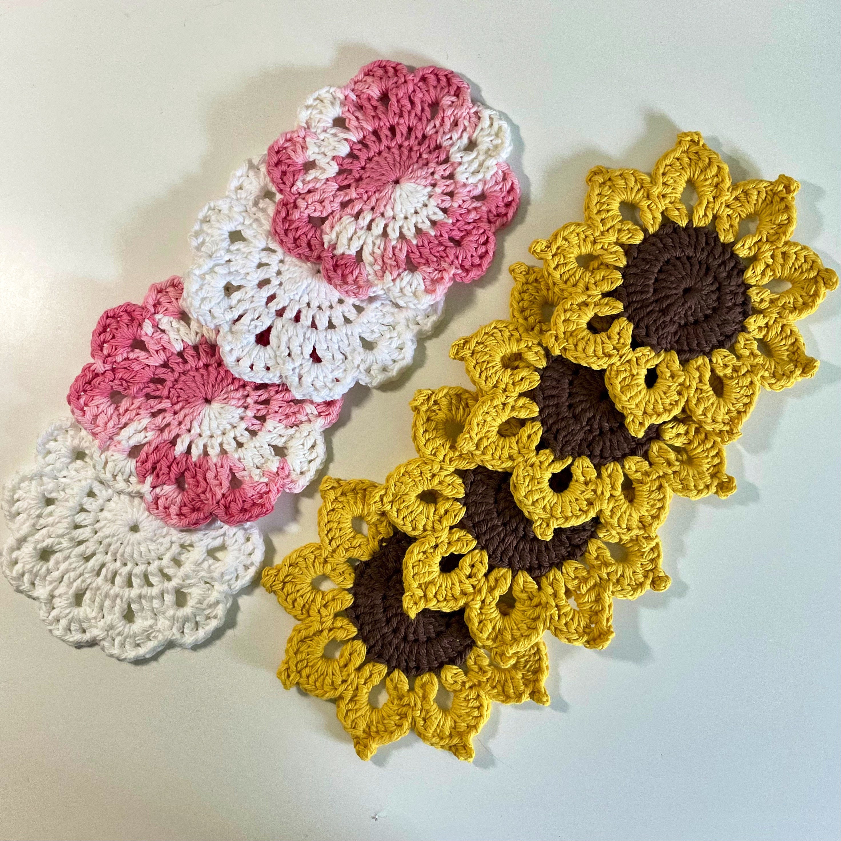 Thread Crochet Coasters Cotton Yarn Crochet Coasters - Etsy