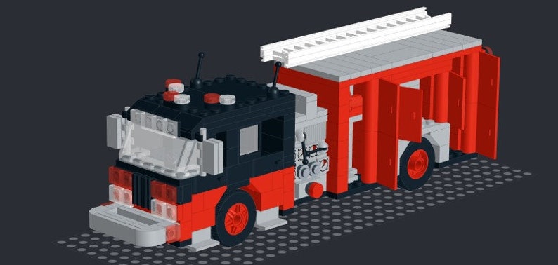 Lego Fire Truck--pdf File of Custom Lego Fire Truck Instructions (INSTRUCTIONS ONLY) - Etsy