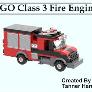 Camión de bomberos Lego: PDF de instrucciones personalizadas y realistas del camión de bomberos Lego (SÓLO INSTRUCCIONES)