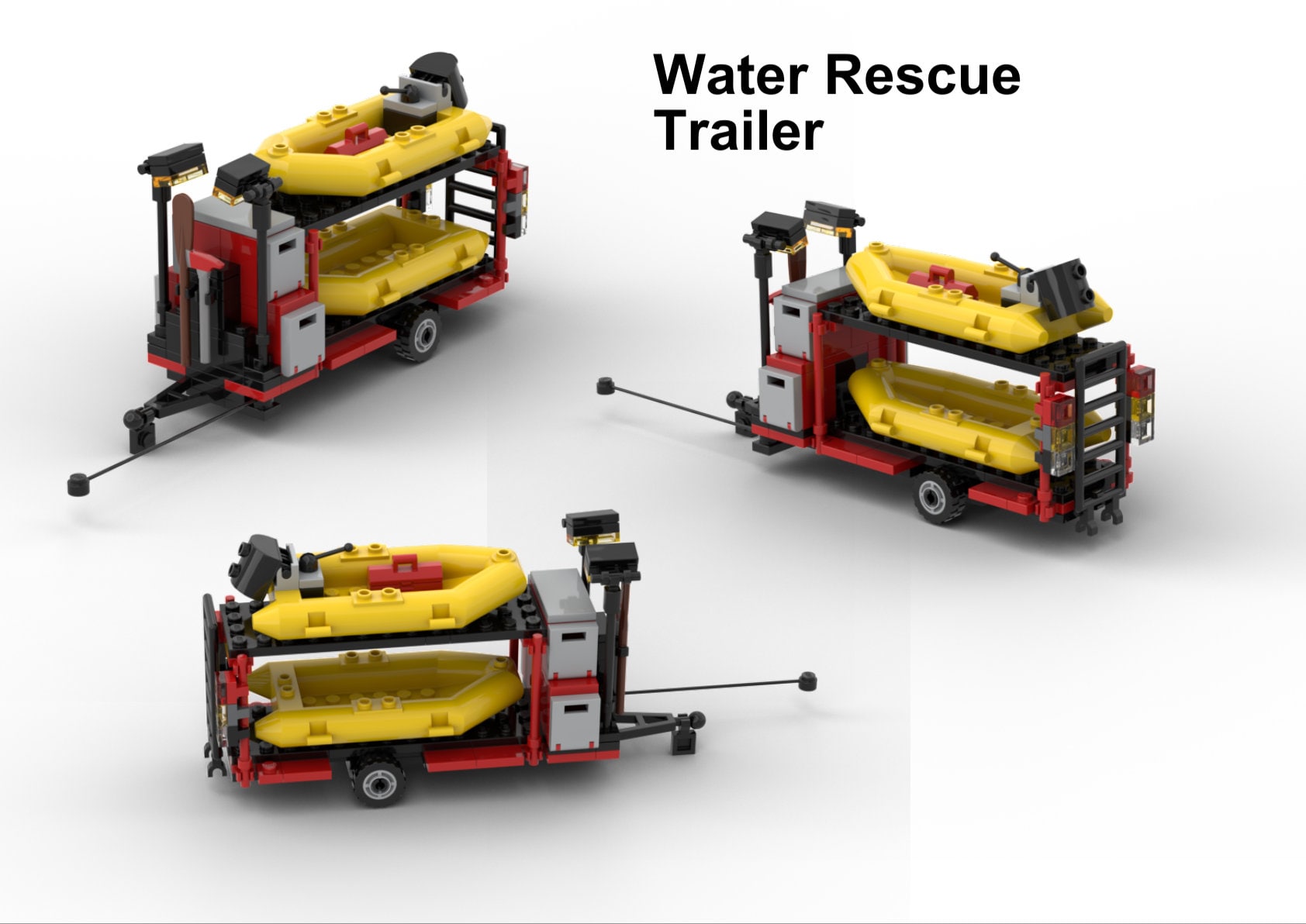 Lego Fire Water Rescue Trailer Instructions (digital Instructions Only ...