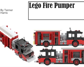 Lego Fire Truck--pdf File of Custom Lego Fire Truck Instructions