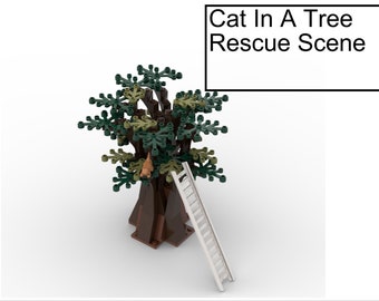 Instrukcje Lego Custom — plik PDF ze sceną ratunkową kota na drzewie (TYLKO INSTRUKCJA)