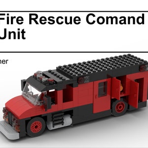 UPDATED! Lego Fire Rescue Comand Unit (Instructions Only)