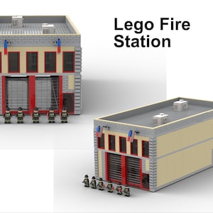 Custom Lego Fire Station Instructions (digital download)