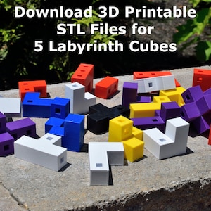 Download 3D Printable STL Files for 5 Labyrinth Cubes