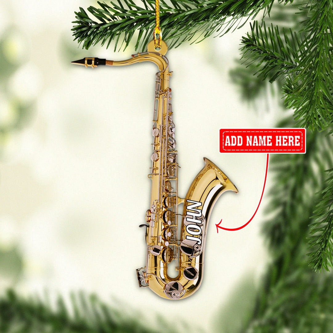 Saxophone Christmas Ornament 