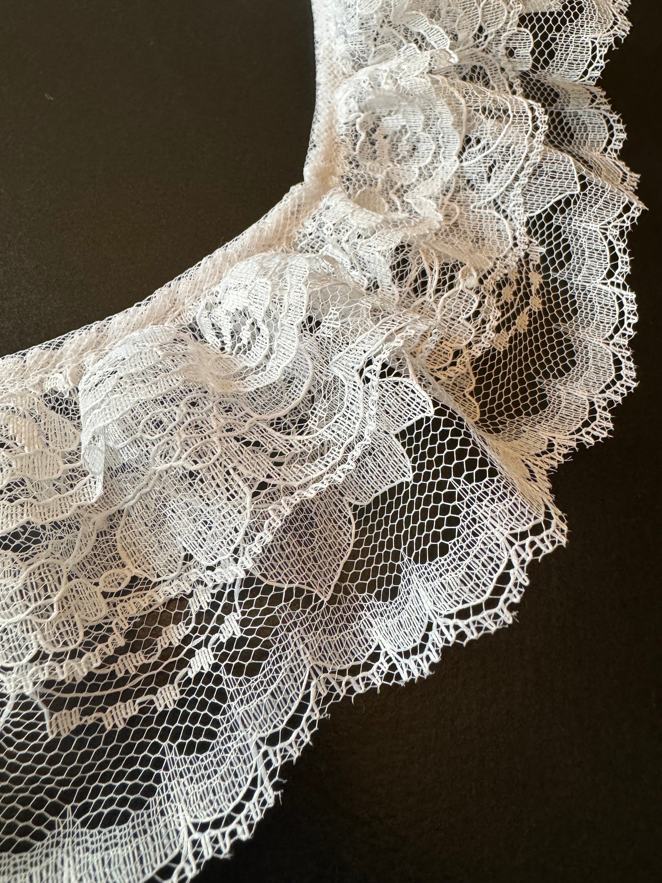White Triple Ruffle Lace, 3 Inch Ruffled Lace, Sewing Trim, Ruffle ...