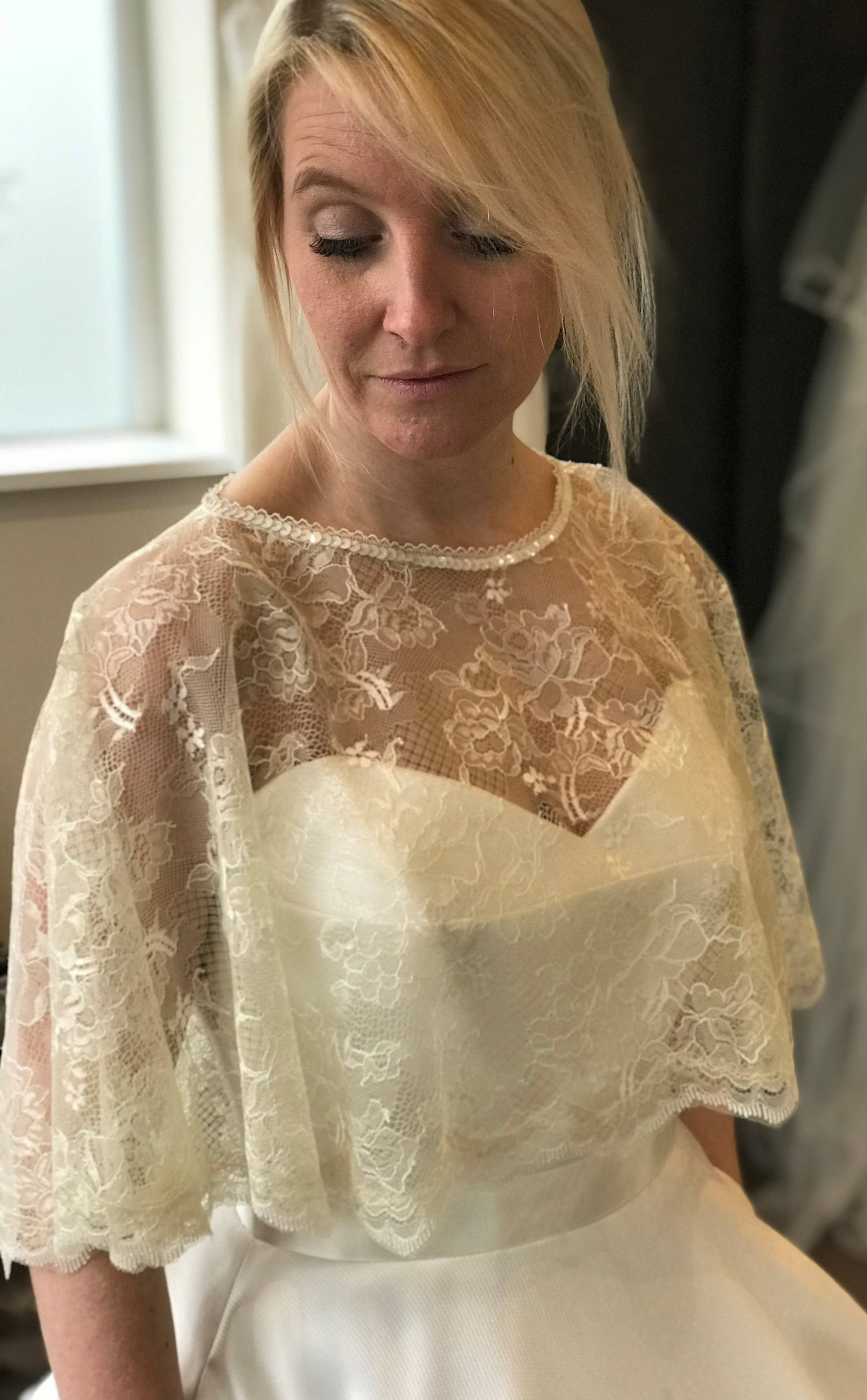 Wedding Bridal Cape. Pale gold and ivory lace capelet | Etsy