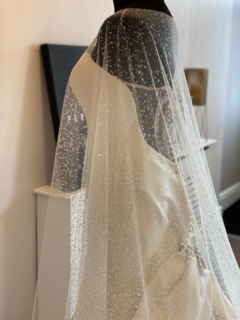 tulle cape veil