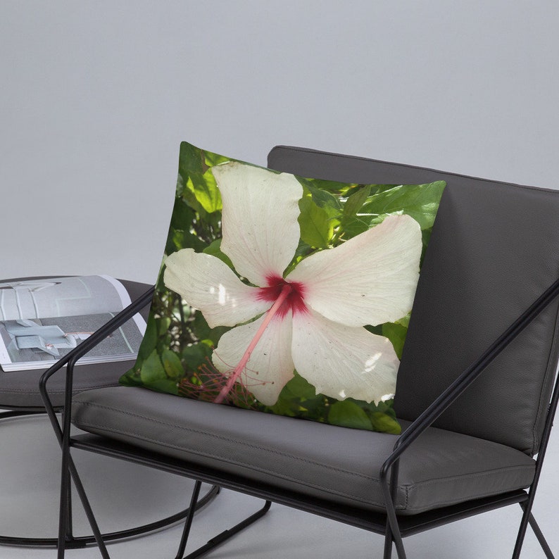 White Flower Pillow