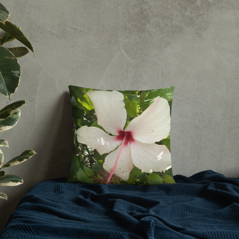 White Flower Pillow