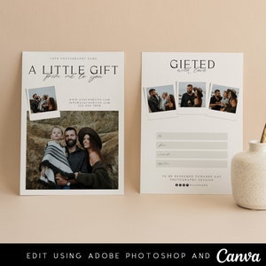 Modèle de chèque-cadeau pour photographe - GIC022