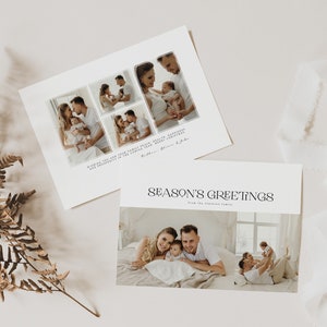 Christmas Card Template, Holiday Card Template, Photo Christmas Card Template, Photoshop Christmas Card Template, PSD Template | Zia - CC141