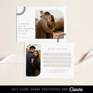 Modèle de chèque-cadeau pour photographe - GIC018