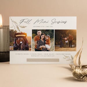 Fall Mini Session Template for Photographers, Family Photography Autumn Minis, Social Media Advertising for Small Business | PM052