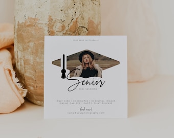 Senior Mini Session Marketing Template, Senior Minis Template, Senior Photoshop Template, Senior Canva Template, Social Media Advertisement