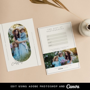 Modèle de chèque-cadeau pour photographe - GIC003