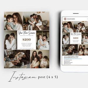 Your Theme Photography Marketing Template, Mini Session Template, Instagram Photography Marketing Board, Social Media Advertisement image 3