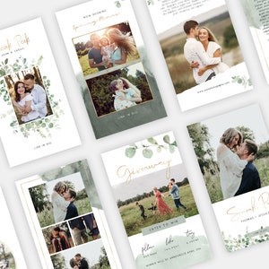 May include: A collage of images featuring couples in a variety of poses, with a green and white watercolor background. The text "Sneak Peek" is written in gold script at the top of the image. The text "Giveaway" is written in gold script on a separate image. The text "Enter to Win" is written in black text on a green background. The text "Follow our page, like this post, tag a friend" is written in black text on a green background. The text "Winner will be announced April 3rd" is written in black text on a green background.