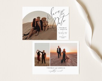 Landscape Arch Save the Date Template | Minimal Save the Date Card | Modern Save Our Date