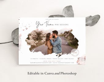 Photography Marketing Template, Modern Mini Session Family Photography Template, Social Media Advertisement Template for Photographers
