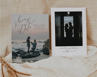 Minimalist Photo Save the Date | Wedding Save Our Date | Modern Save the Date Card