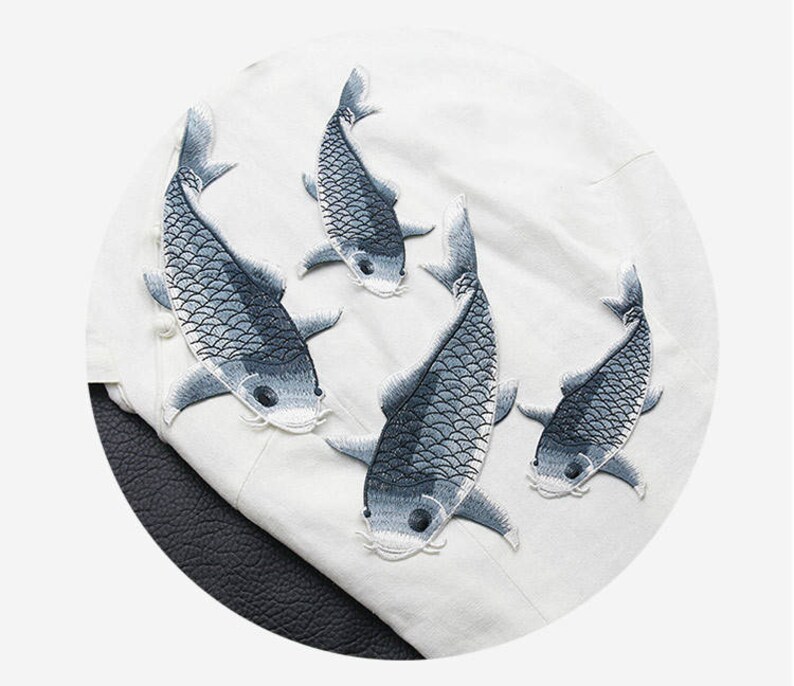 1 Pair-2PC Lace Applique,Embroidery Fish Patch,Animal Lace Applique,Vintage Lace Patch,Sewing on Applique,Cute Lace Patch