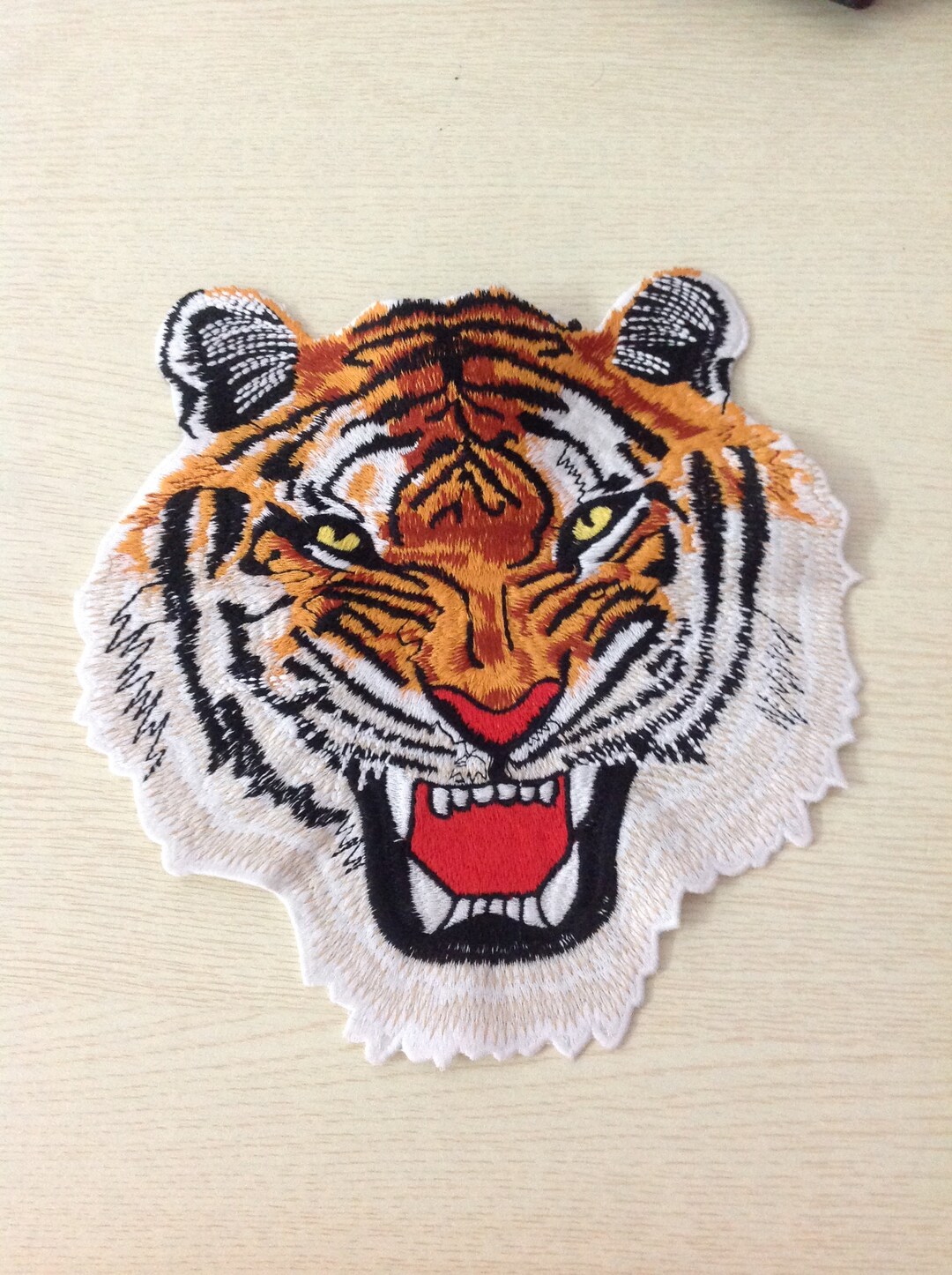 1 PC Large Tiger Head Applique,super High Quality Patch,cool Animal
