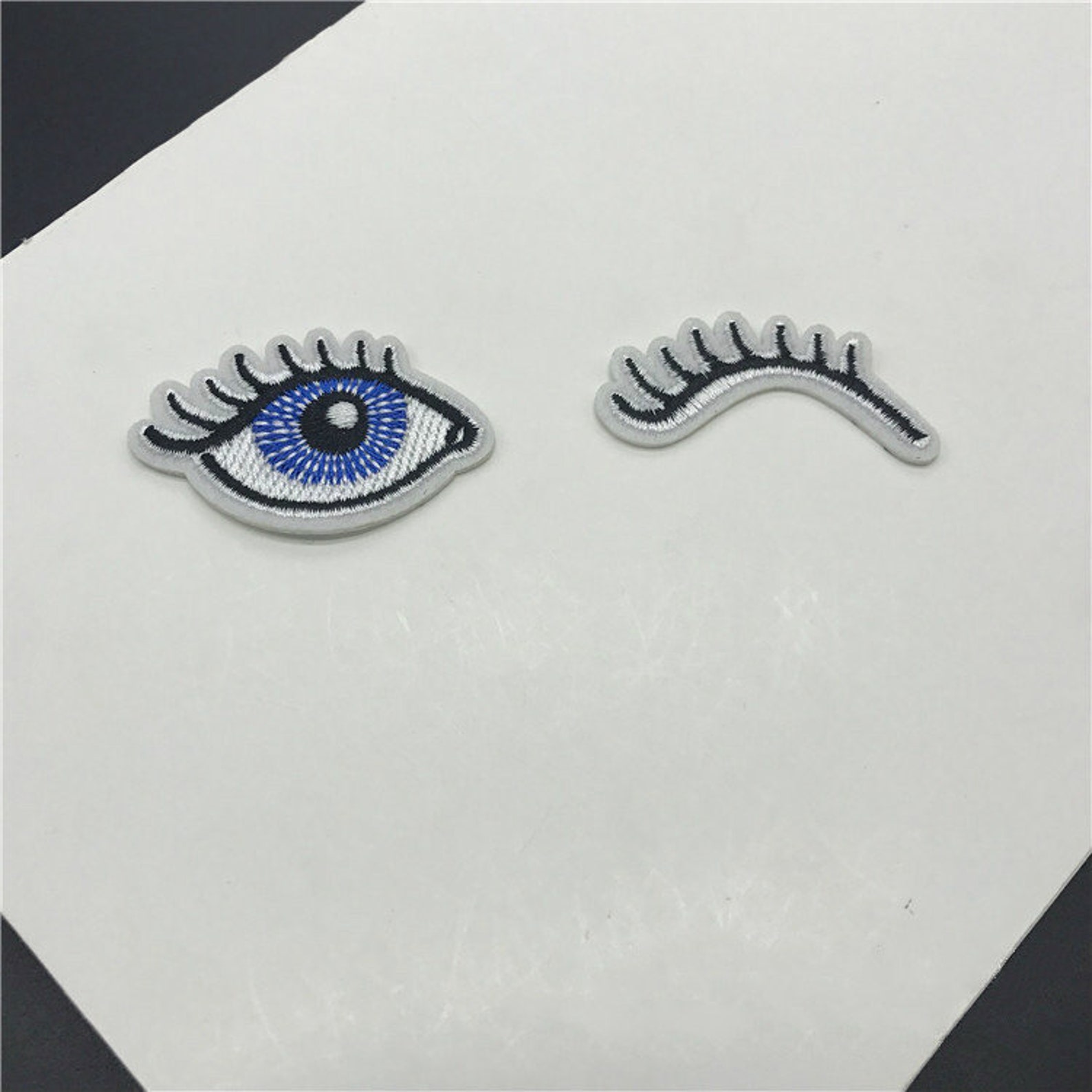 Set of 2 Pieces Eye&eyelash Patchembroidery Ironon/sew on Etsy