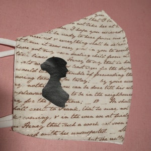 Fitted Face Mask Literature Book Pages Mask Jane Eyre Emma Etsy