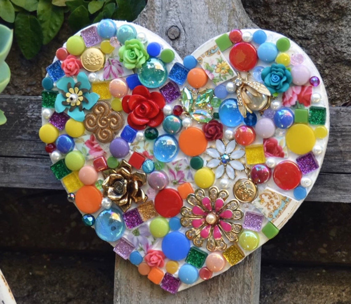 DIY Kit Mosaic Heart Etsy