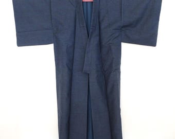 Men's Vintage Kimono Dark Blue