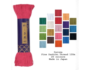 Japanese Sashiko Cotton Thread Fine (Thin) 170m Skein Daruma Yokota