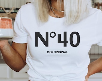 40th Birthday Shirt for Women, Fabulous at 40 Tee, 1986 Birthday Shirt, Forty and Fabulous Shirt, 40th Bday Gift Idea, 40th Party T-Shirt