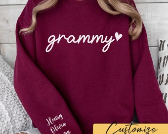 Personalized Grandma Sweatshirt with Names | Custom Grandma Sweatshirt | Personalized Gift for Mom | Abuela Sweatshirt | Nana Sweatshirt