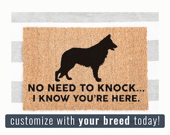 German Shepherd Gifts, Custom Dog Doormat, Personalized Dog Welcome Mat, Funny Dog Mom Gifts, Gift for Dog Lover, New Dog Owner Gift